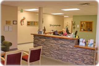 Front desk area